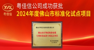 粵佳信礦物質絕緣電纜項目列入2024年度佛山市標準化試點